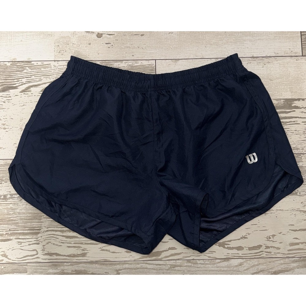 Wilson Shorts Mens Medium Blue 4 Inseam Microfiber Running Gym Training